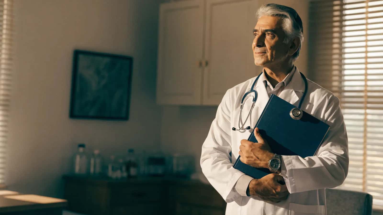 Internal medicine physician in an adult medicine consultation room