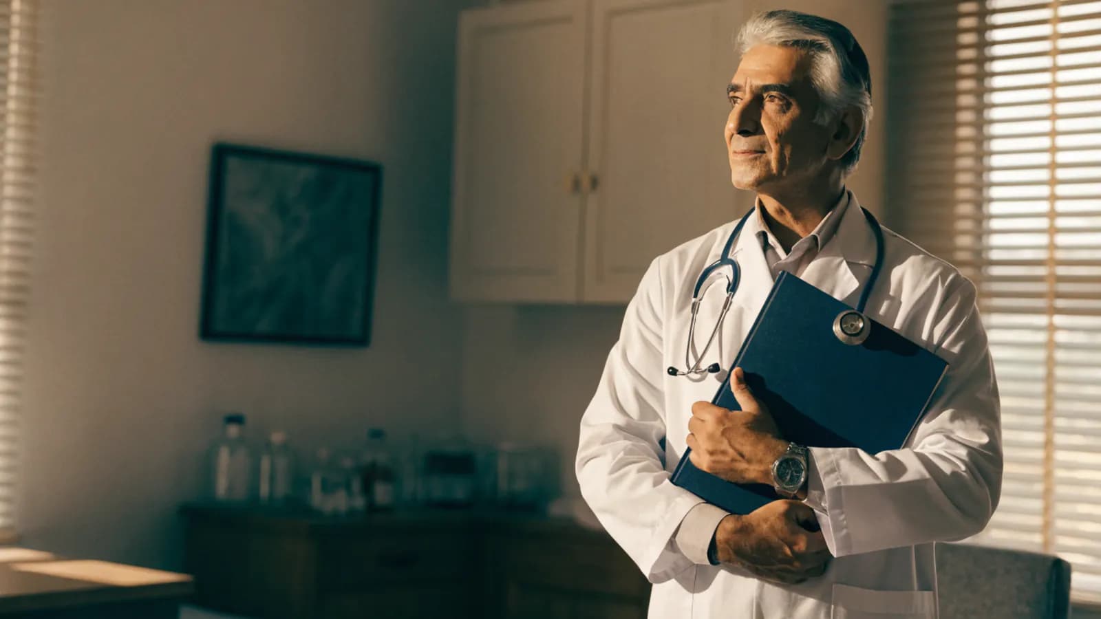 Internal medicine physician in an adult medicine consultation room